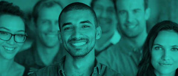 Group of people smiling at the camera