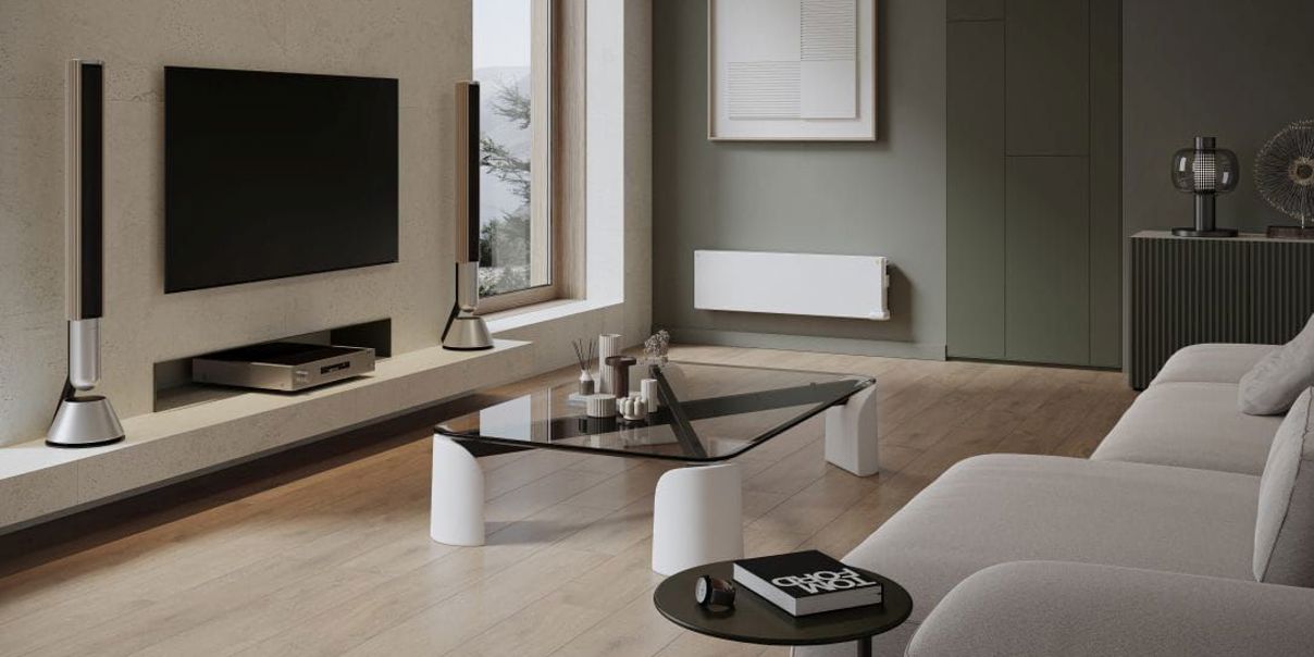 Rio electric radiator in a modern living room